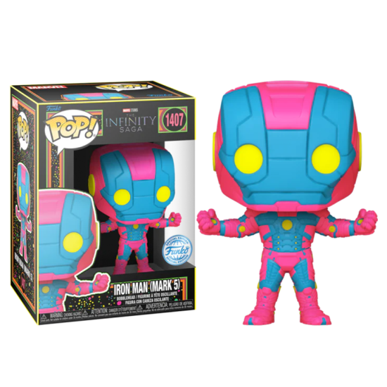 Funko Pop! Super Heroes: Marvel - The Infinity Saga - Iron Man Mark V (Mark 5) (Blacklight) (Exclusive) (1407)